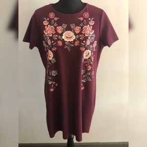 Purple dress with floral print